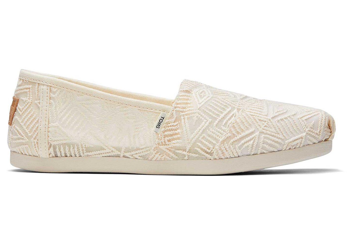 Toms Espadryle Damskie Beżowe - Alpargata Geo Lace - 62TGLORAW